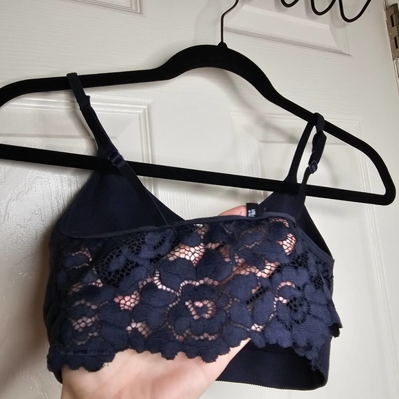 Monoprix Blue Bralette Small Women's Intimate France French Seamless - Picture 4 of 5